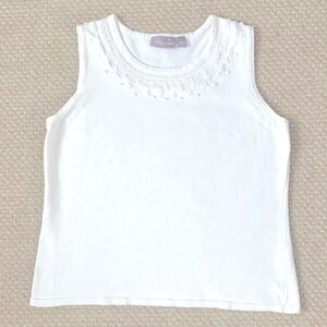 Croft and Barrow White Cotton Tank